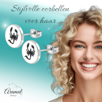 Schorpioen Oorbellen RVS Zilverkleurig &acirc;&euro;&ldquo; 10mm &acirc;&euro;&ldquo; Dieren & H