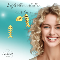 Vis Oorbellen Goudkleurig RVS &acirc;&euro;&ldquo; 12x5mm &acirc;&euro;&ldquo; Uniseks Dieren Oorste