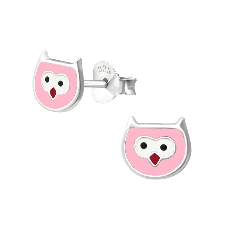 Zilveren Uiltjes Oorbellen voor Meisjes &acirc;&euro;&ldquo; 6x7mm -