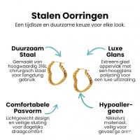 Goudkleurige Hart Oorringen 25mm -