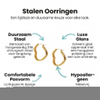 Goudkleurige Hart Oorringen 25mm -