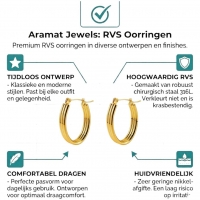 Goudkleurige Ovale Oorringen 26mm -