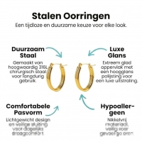 Goudkleurige Ovale Oorringen 26mm -