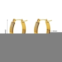 Goudkleurige Ovale Oorringen 26mm -