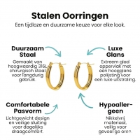 Goudkleurige Ovale Oorringen 26mm -
