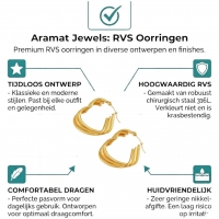 Triple Hartvormige Oorringen 25mm -
