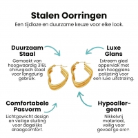 Triple Hartvormige Oorringen 25mm -