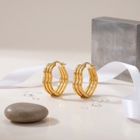Goudkleurige Triple Hart Hoops 25mm -