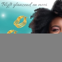Goudkleurige Triple Hart Oorringen 25mm -