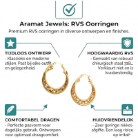 Triple Oorringen Rond 25x7mm - Goudkleurig RVS -