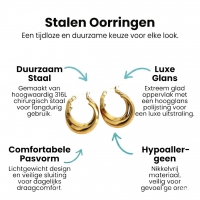 Triple Oorringen Rond Goudkleurig - 25x9mm -