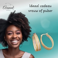 Triple Oorringen Ovaal 35x9mm - Goud & Zilver -