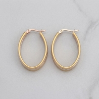 Triple Oorringen Ovaal 35x9mm - Goud & Zilver -
