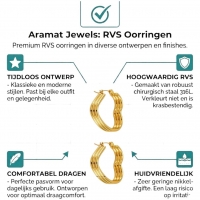 Triple Hart Oorringen Goudkleurig - Liefdevolle Statement -