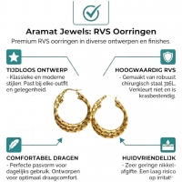 Triple Gedraaide Goudkleurige Oorringen - Statement Look -