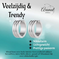 RVS Brede Creolen Zwart 20mm - Stoere Hoepel Oorbellen -