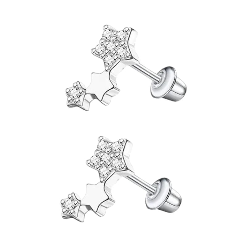 Kinderoorbellen sterren RVS 10x6mm - Schroefsluiting -
