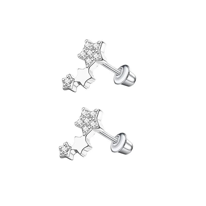 Kinderoorbellen sterren RVS 10x6mm - Schroefsluiting -