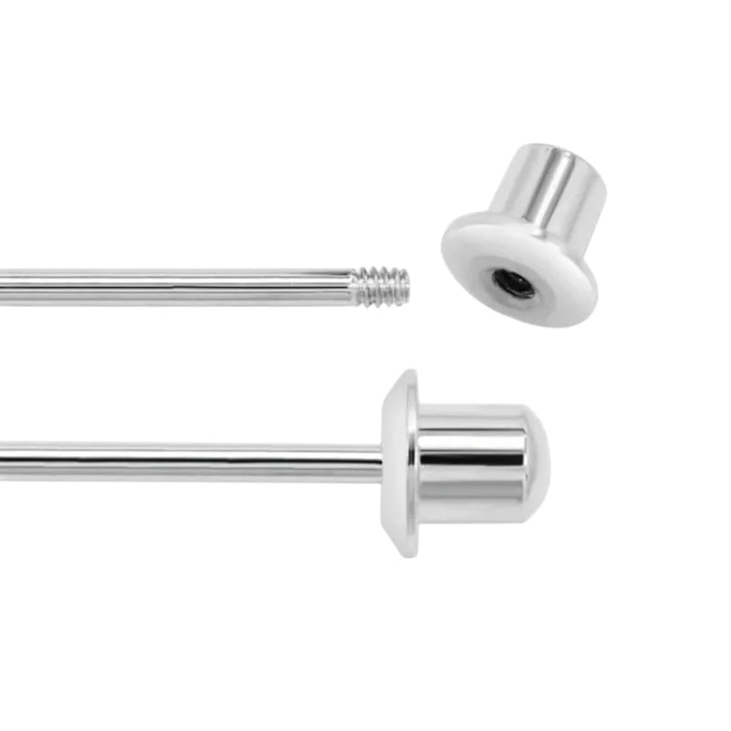 Kinderoorbellen RVS Kruisje met Zirkonia &acirc;&euro;&ldquo; 9x5mm &acirc;&euro;&ldquo; Schroefslui