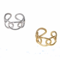 Stalen Schakelring - Verstelbaar - Stainless Steel - 10mm - Goudkleur -