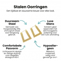 Goudkleurige Rechthoekige Creolen 28x20mm - Stainless Steel - Trendy -