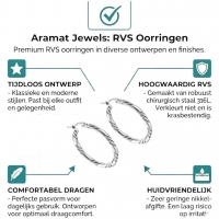 Twisted Hoepel Oorringen 30mm - Zilverkleur - RVS - Creolen -