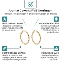 Goudkleurige Hoepel Oorringen 30mm - RVS - Elegant & Trendy -