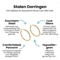 Goudkleurige Hoepel Oorringen 30mm - RVS - Elegant & Trendy -