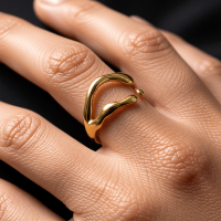 RVS Damesring Verstelbaar &acirc;&euro;&ldquo; Grillige Brede Open Ring &acirc;&euro;&ldquo; 16 mm -