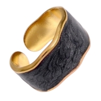 Damesring Verstelbaar &acirc;&euro;&ldquo; Open Ring met Witte Parelmoer Inlay &acirc;&euro;&ldquo; 