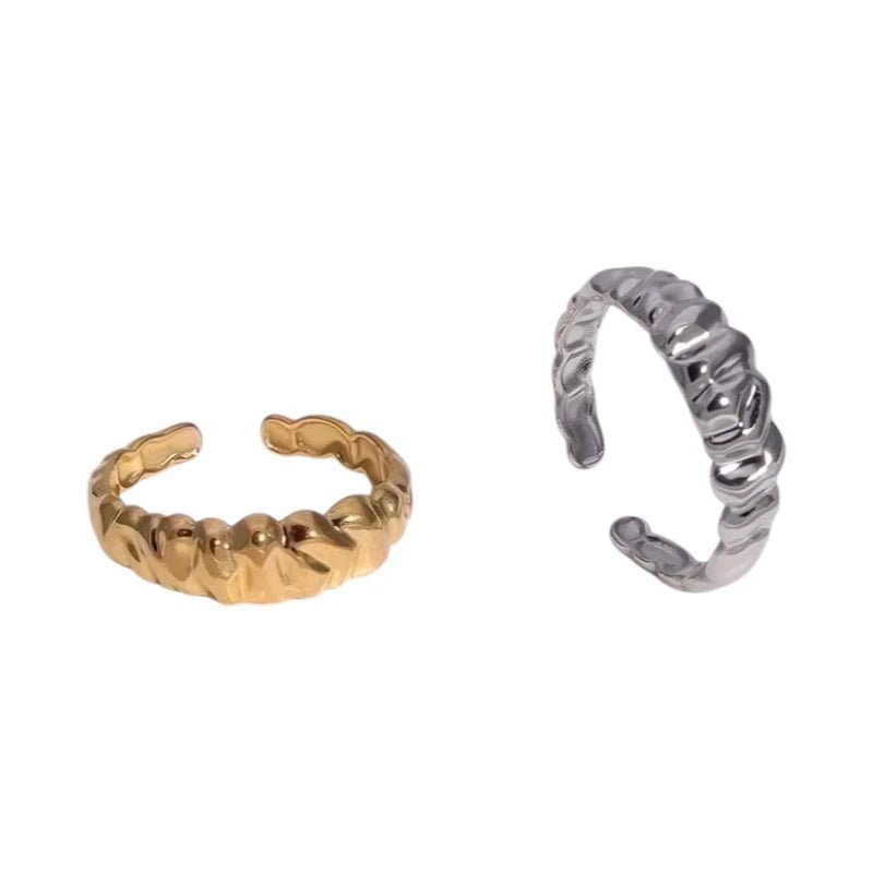 Damesring Verstelbaar &acirc;&euro;&ldquo; Open Ring met Motief &acirc;&euro;&ldquo; One Size - Goud