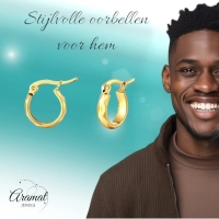 RVS Goudkleurige Oorringetjes 10mm- Kleine Hoops -