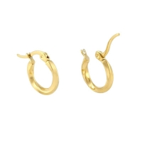 RVS Goudkleurige Gedraaide Oorringen 10mm- Trendy & Tijdloos -
