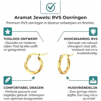 RVS Goudkleurige Gedraaide Oorringen 10mm- Trendy & Tijdloos -