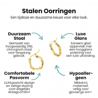 RVS Goudkleurige Gedraaide Oorringen 10mm- Trendy & Tijdloos -