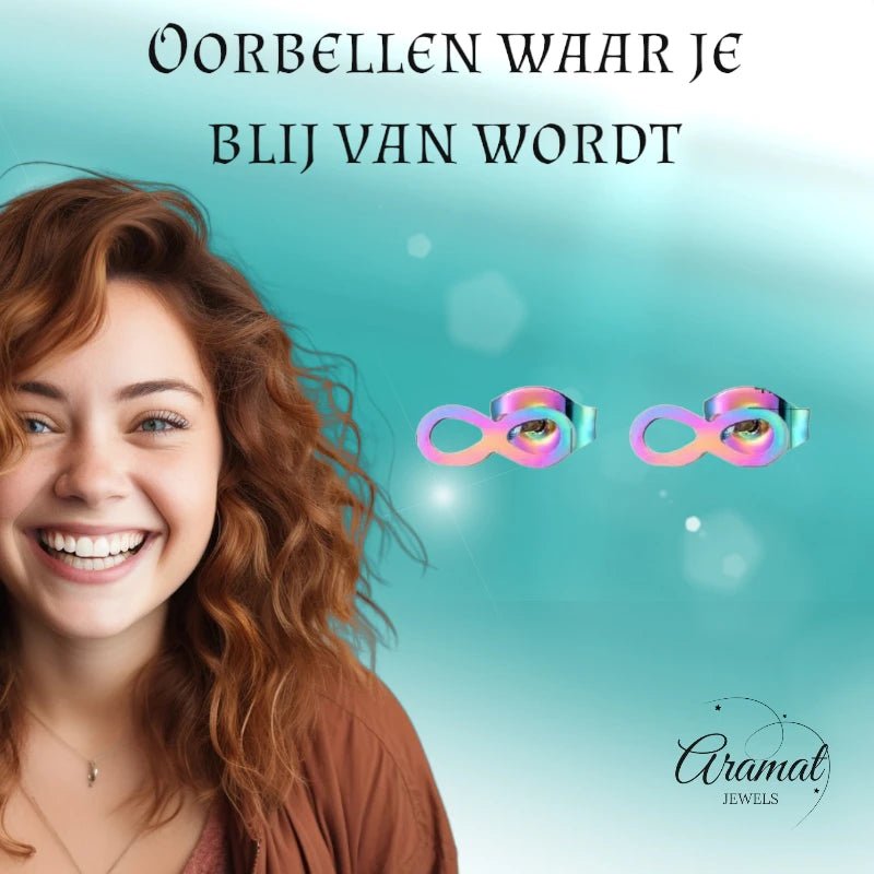 Stalen Infinity Oorbellen - Kleurrijke Stijl -