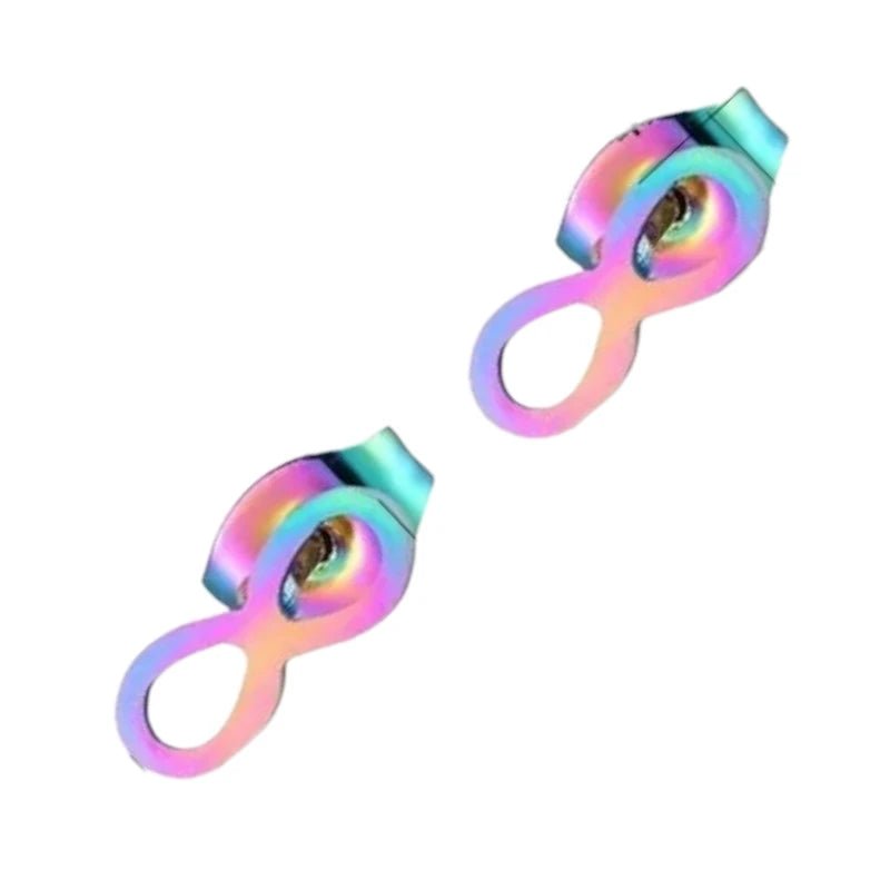 Stalen Infinity Oorbellen - Kleurrijke Stijl -
