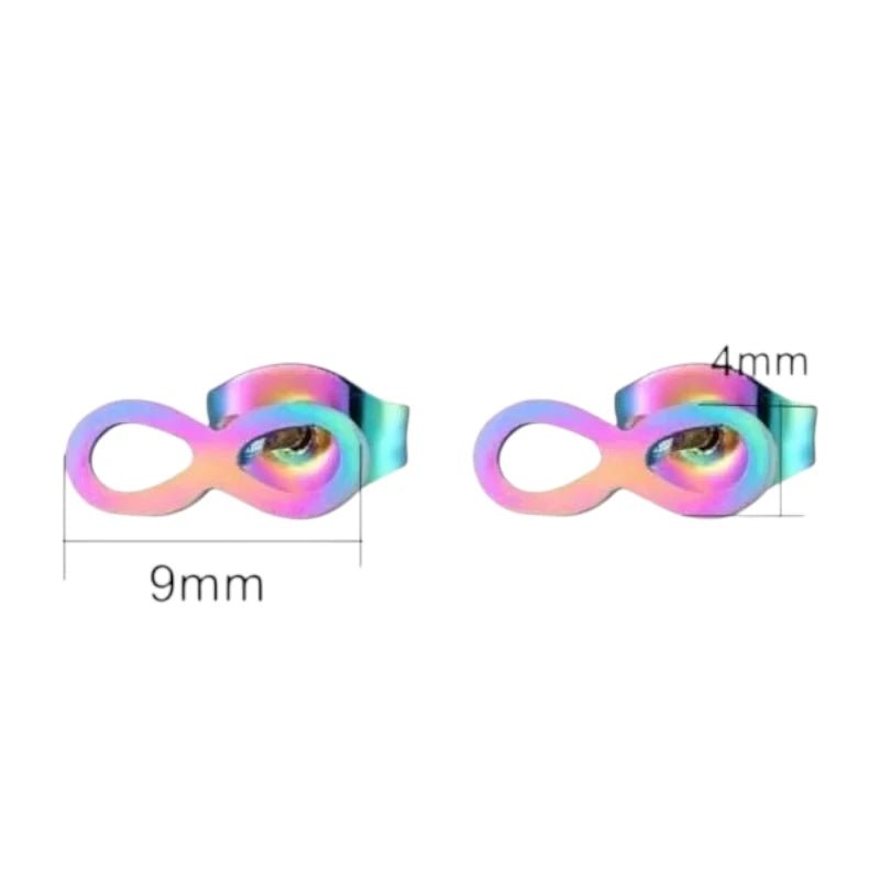Stalen Infinity Oorbellen - Kleurrijke Stijl -