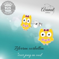 Zilveren Uiltjes Oorbellen - Vrolijk Cadeautje voor Meisjes -