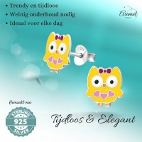 Zilveren Uiltjes Oorbellen - Vrolijk Cadeautje voor Meisjes -