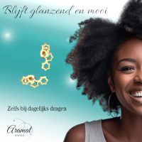 Goudkleurige RVS Sterren Oorbellen - Uniseks & Feestelijk - Dames
