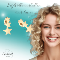 Goudkleurige Stainless Steel Sterren Oorbellen - Tijdloos & Stralend -