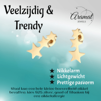 Goudkleurige Stainless Steel Sterren Oorbellen - Tijdloos & Stralend -