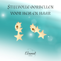 Goudkleurige Stainless Steel Sterren Oorbellen - Tijdloos & Stralend -