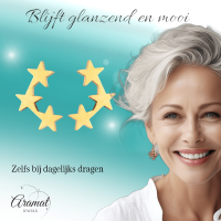 Goudkleurige RVS Sterren Oorbellen - Tijdloos & Stralend -
