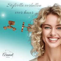 Stainless Steel Ros&Atilde;&copy;kleurige Sterren Oorbellen - Tijdloos & Elegant -