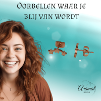 Stainless Steel Ros&Atilde;&copy;kleurige Sterren Oorbellen - Tijdloos & Elegant -