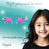 RVS Multicolor Sterren Oorbellen - Hip & Kleurrijk -