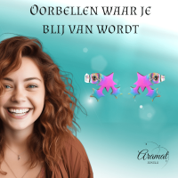 RVS Multicolor Sterren Oorbellen - Hip & Kleurrijk -