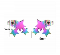 RVS Multicolor Sterren Oorbellen - Hip & Kleurrijk -